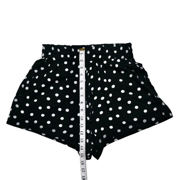 Garage Women's Ruffled White and Black Polka Dot Shorts, size Extra Small - Picture 7 of 9